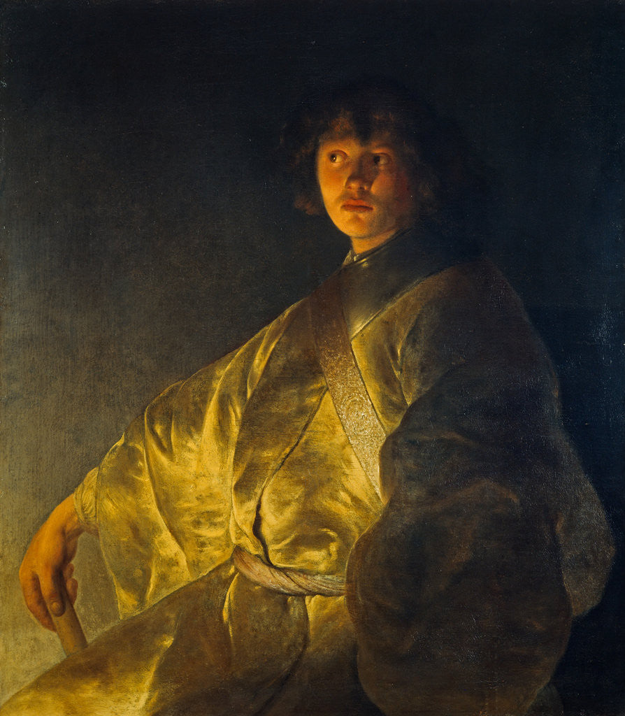 Detail of Portrait of a Young Man by Jan Lievens