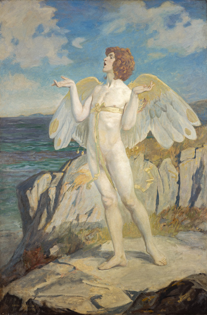 Detail of Angus Og, God of Love and Courtesy, Putting a Spell of Summer Calm on the Sea by John Duncan
