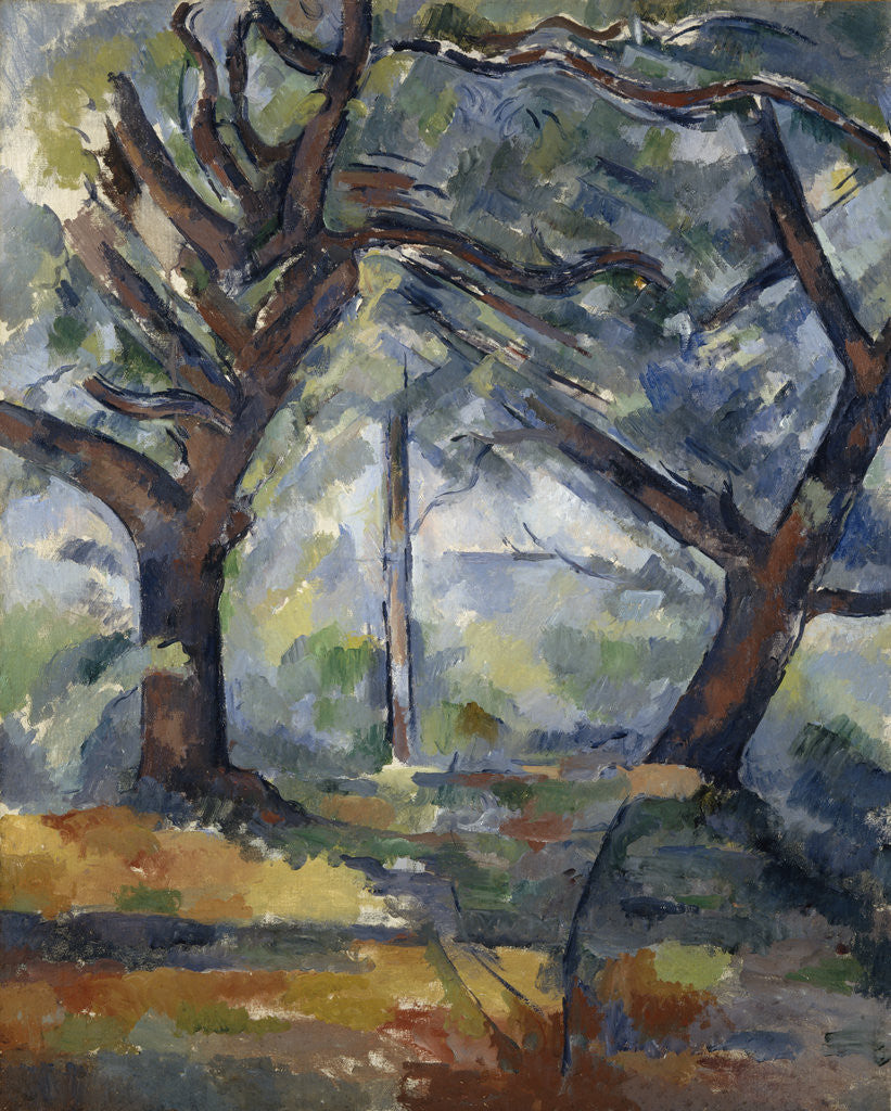 Detail of The Big Trees by Paul Cezanne