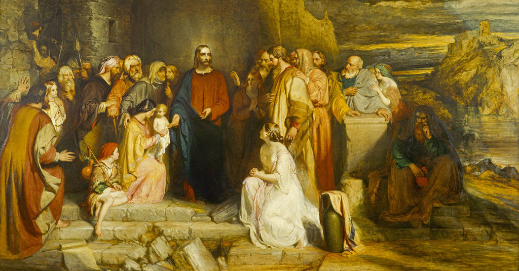 Detail of Christ Teacheth Humility by Robert Scott Lauder Scott Lauder