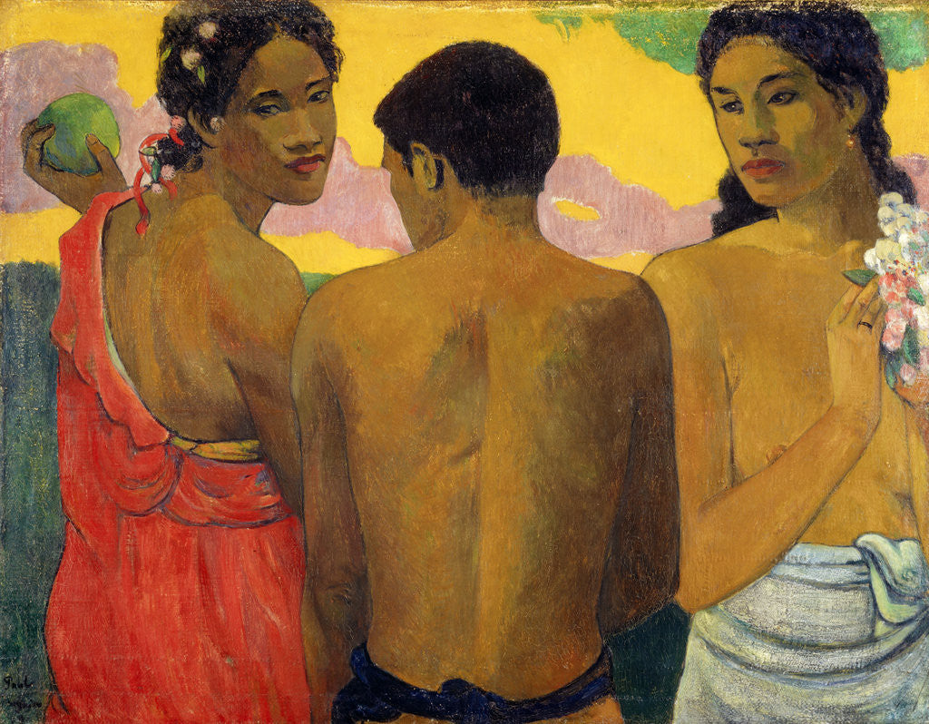 Detail of Three Tahitians by Paul Gauguin
