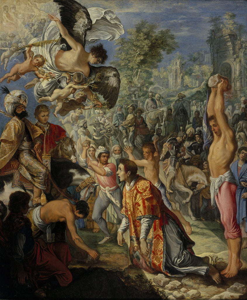 Detail of The Stoning of Saint Stephen by Adam Elsheimer