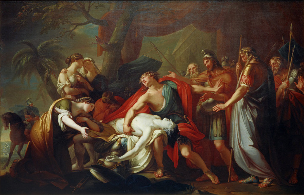 Detail of Achilles Lamenting the Death of Patroclus by Gavin Hamilton