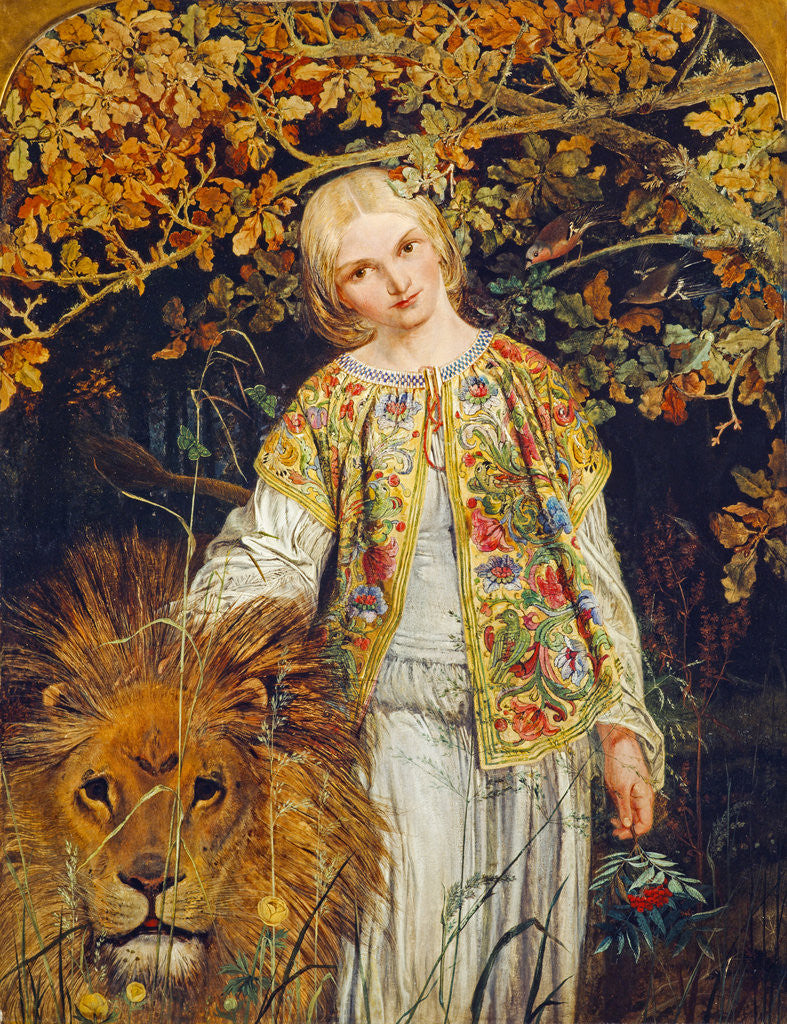 Detail of Una and the Lion (from Spenser's 'The Faerie Queene') by William Bell Scott
