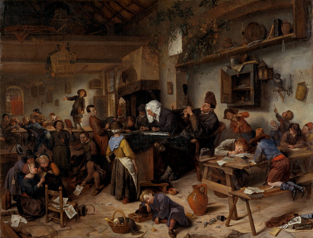Detail of A School for Boys and Girls by Jan Steen