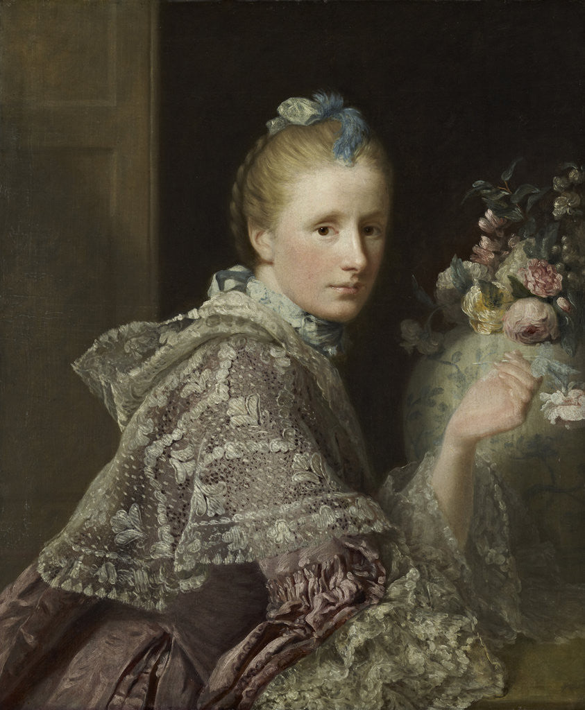 Detail of The Artist's Wife: Margaret Lindsay of Evelick, c 1726 - 1782 by Allan Ramsay