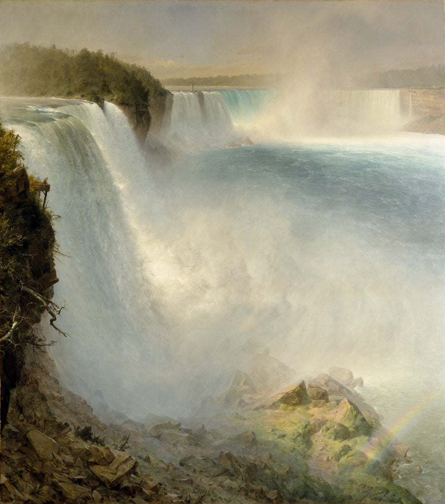 Detail of Niagara Falls, from the American Side by Frederic Edwin Church