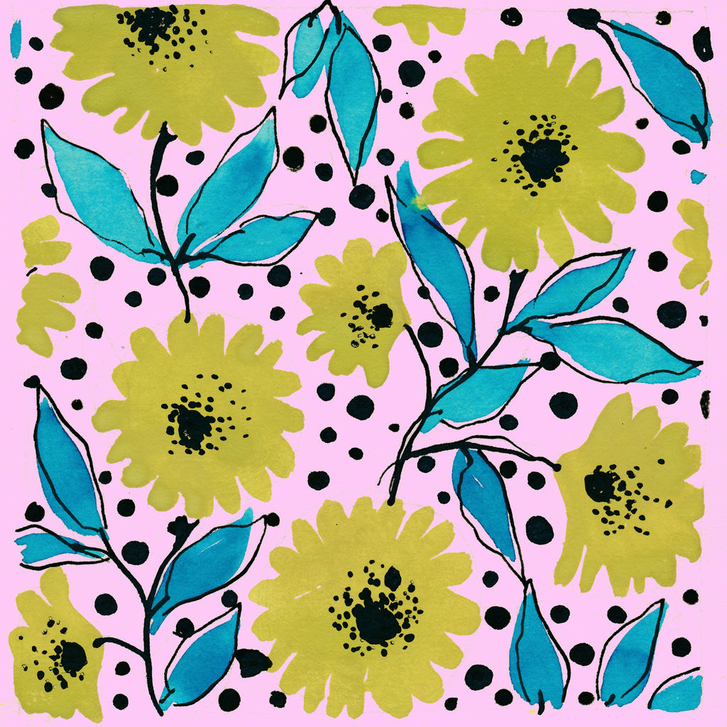 Detail of Botanical flower print by Niki Fisher