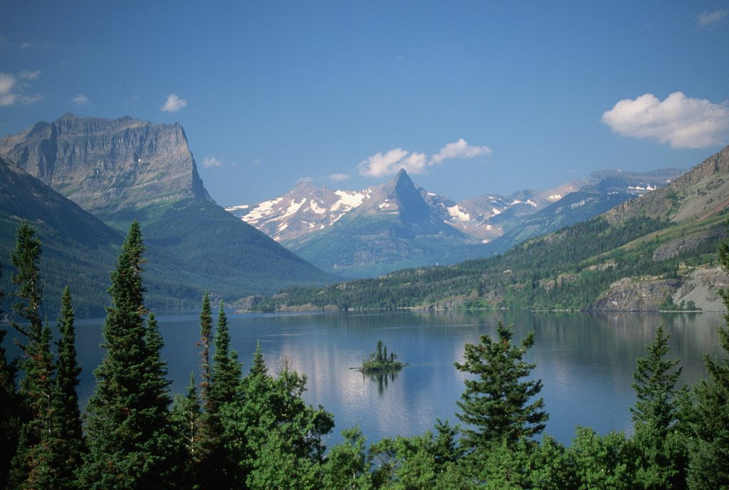 Detail of Lake Below Glaciated Peaks by Anonymous