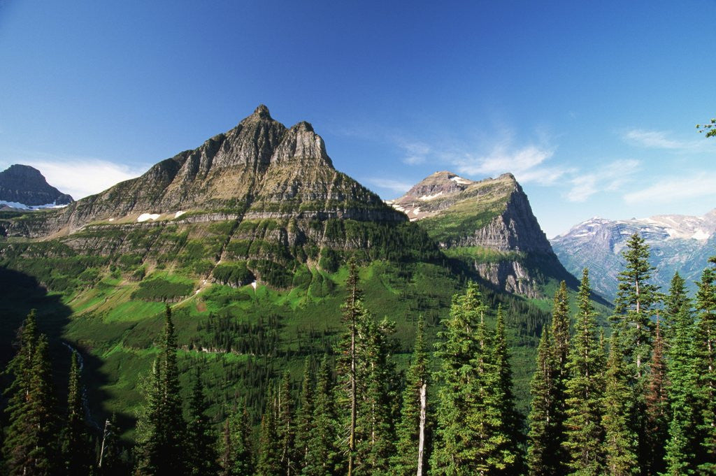 Detail of Glaciated Mountain Peaks by Anonymous