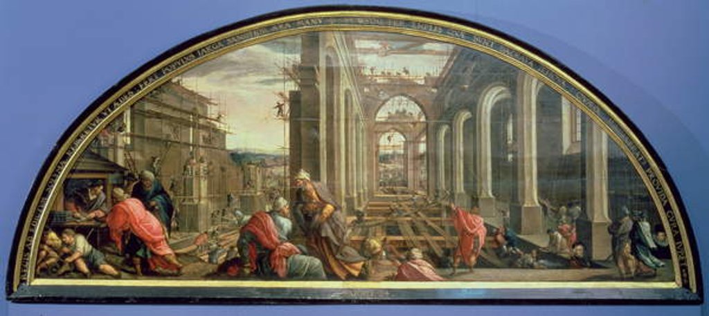 Detail of Rebuilding of the Temple by King Joash, 1602 by Anton Moller