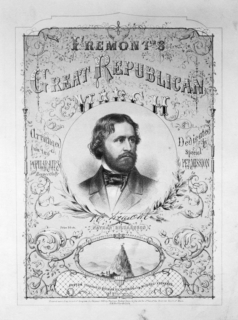 Detail of Printed Poster Advertisement for Republican Presidential Candidate John Charles Fremont by Anonymous