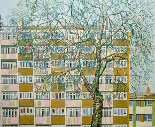 Detail of Canning Town Winter by Noel Paine
