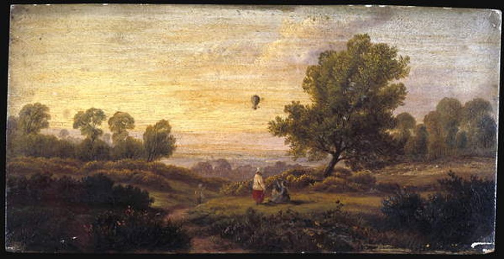 Detail of Balloon Over Woodland, c.1840 by B. Cook