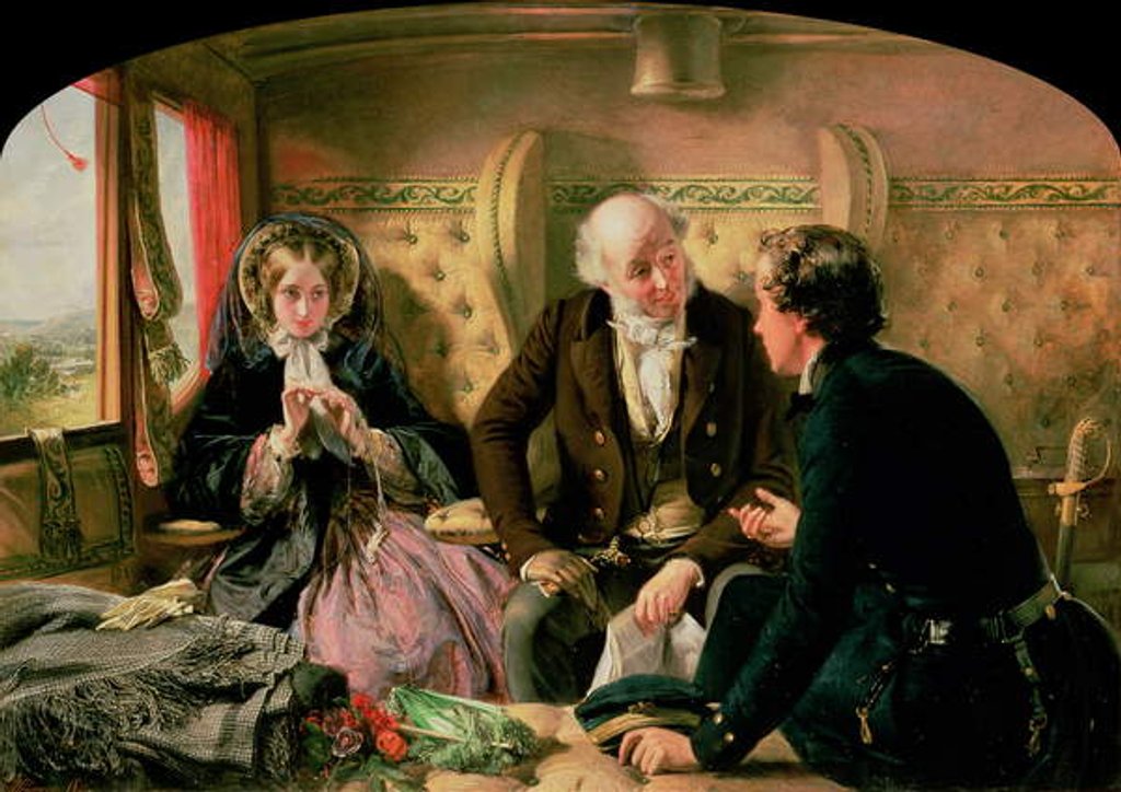 Detail of First Class - The Meeting, c.1854 by Abraham Solomon