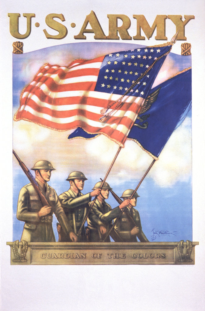 Detail of U.S. Army - Guardians of the Colors Poster by Tom Woodburn
