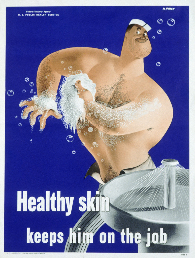 Detail of Healthy Skin Keeps Him on the Job Poster by Price