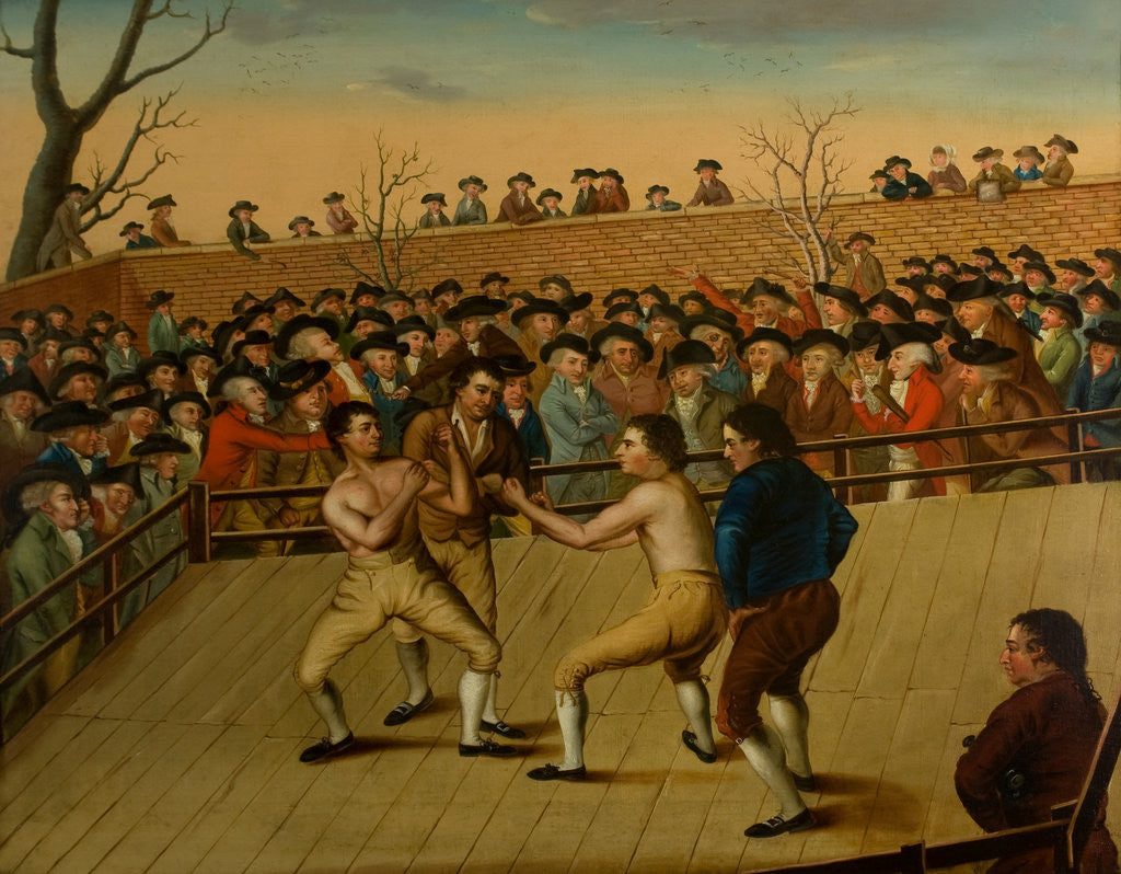 Detail of The Fight between Jackson and Mendoza at Hornchurch, 1795 by English School