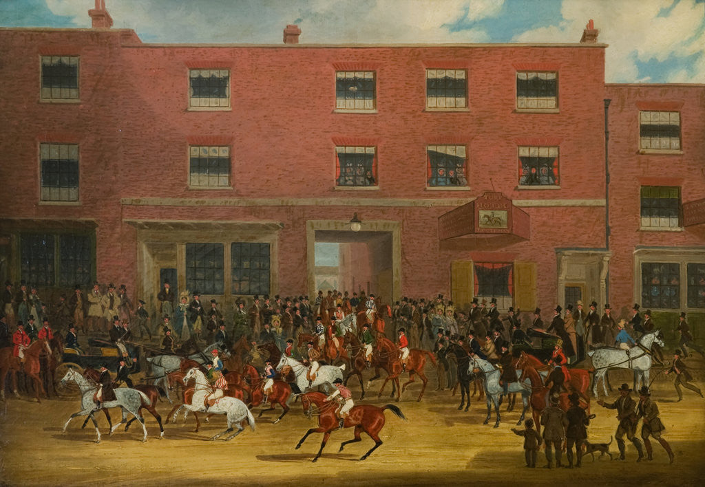 Detail of The St Albans Grand Steeplechase of March 8, 1832 by James Pollard