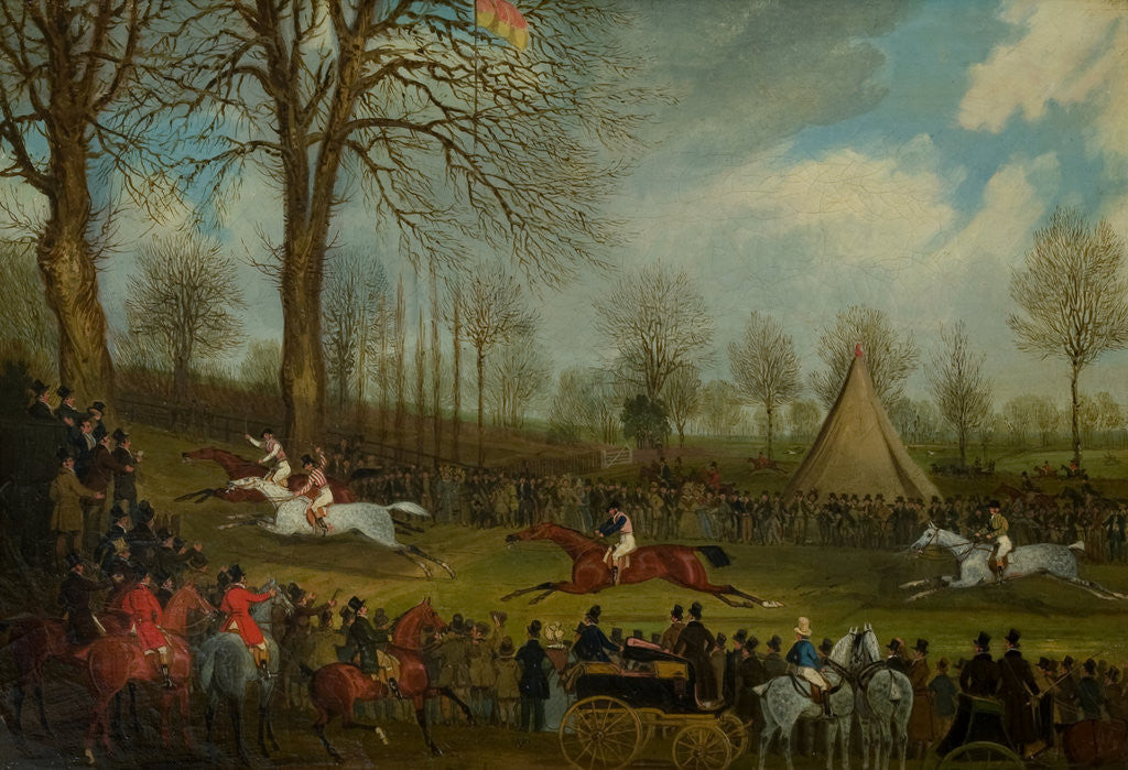 Detail of The St Albans Grand Steeplechase of March 8, 1832 by James Pollard