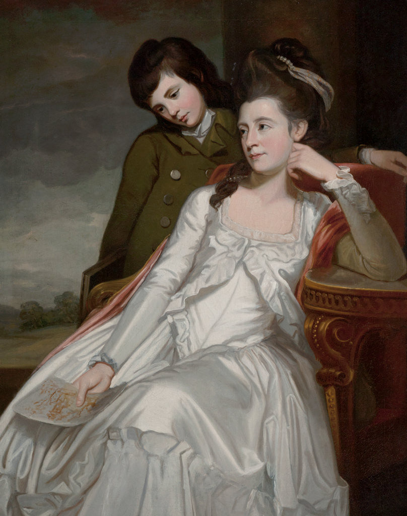 Detail of Jane, Duchess of Gordon and her Son, George by George Romney