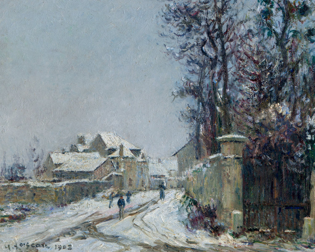 Detail of Snow at Saint Auen d'Aumone, 1908 by Gustave Loiseau