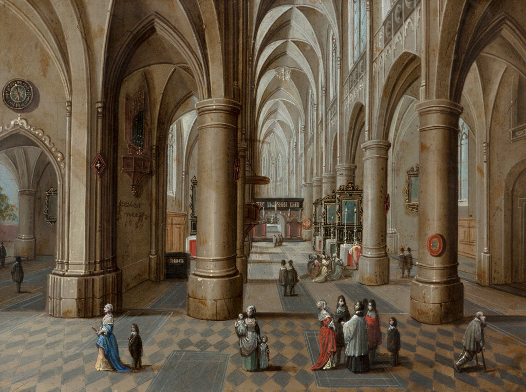 Detail of A Cathedral Interior 1657 by Peeter Peeter the Elder