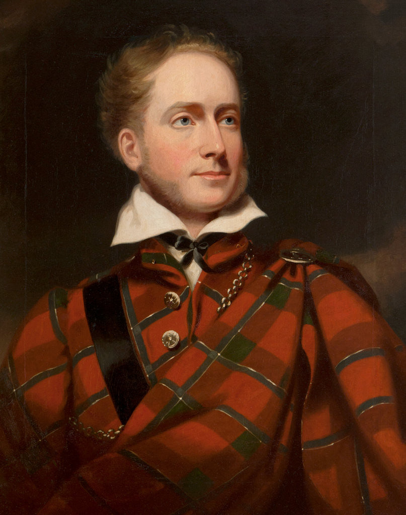 Detail of Earl of Caithness, half length, in highland dress by Sir John Watson-Gordon