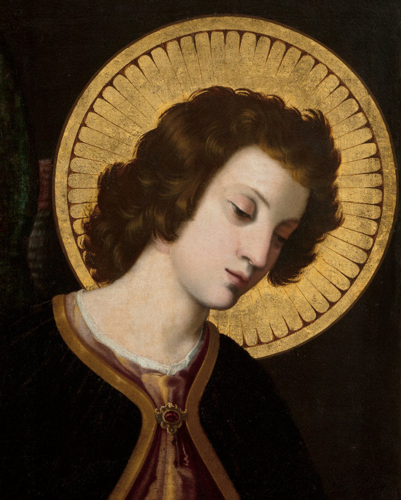 Detail of Angel of the Annunciation by Italian School