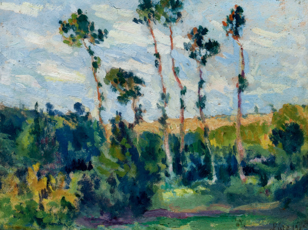 Detail of Spring, trees in a landscape, 1905 by Maximilien Luce