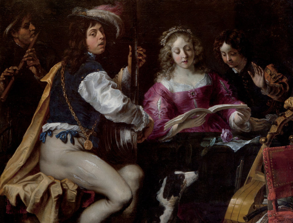 Detail of The Concert by Jan Cossiers