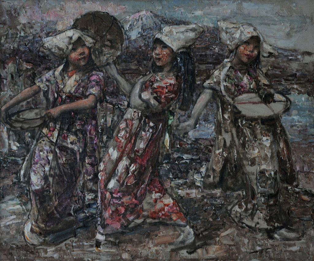Three Japanese Peasants, c.1921-5 by Edward Atkinson Hornel