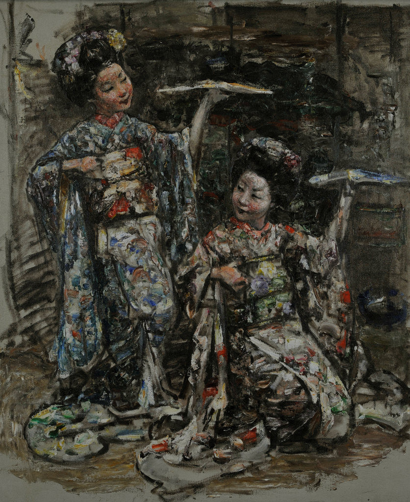 Detail of Two Japanese Girls, c.1921-25 by Edward Atkinson Hornel