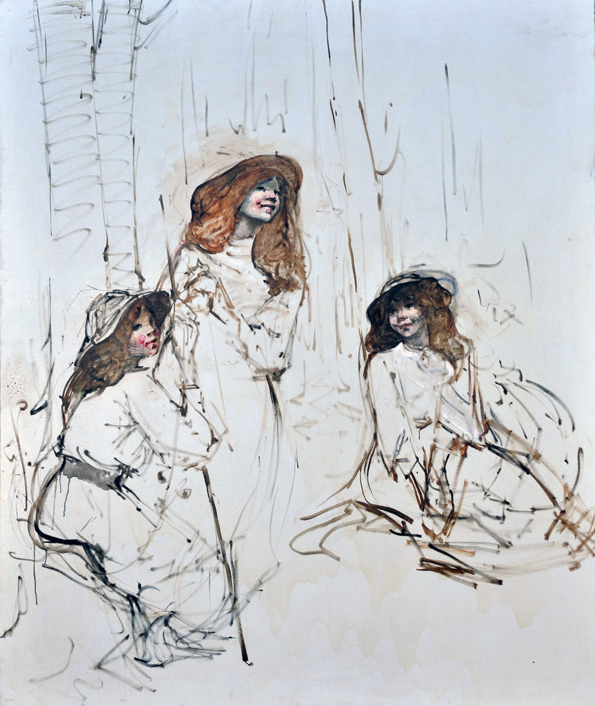 Detail of Three Girls by Edward Atkinson Hornel