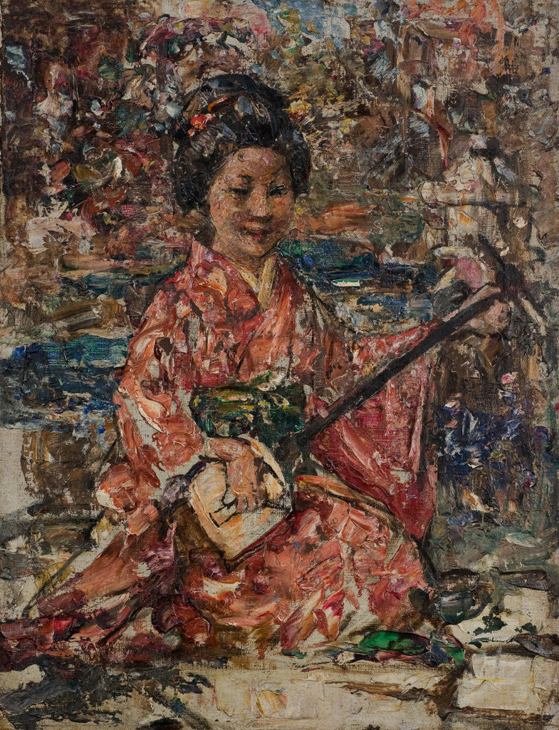 Japanese Musician, c.1921-25 by Edward Atkinson Hornel