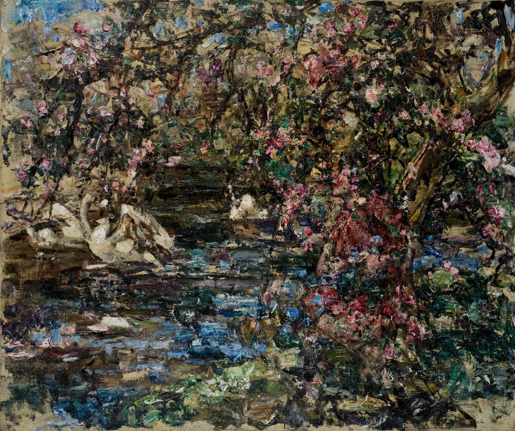 Detail of Apple Blossom, Buckland Burn, 1897-1933 by Edward Atkinson Hornel