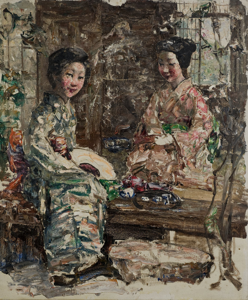 Detail of Tea Ceremony with Japanese Girls, c.1921-25 by Edward Atkinson Hornel