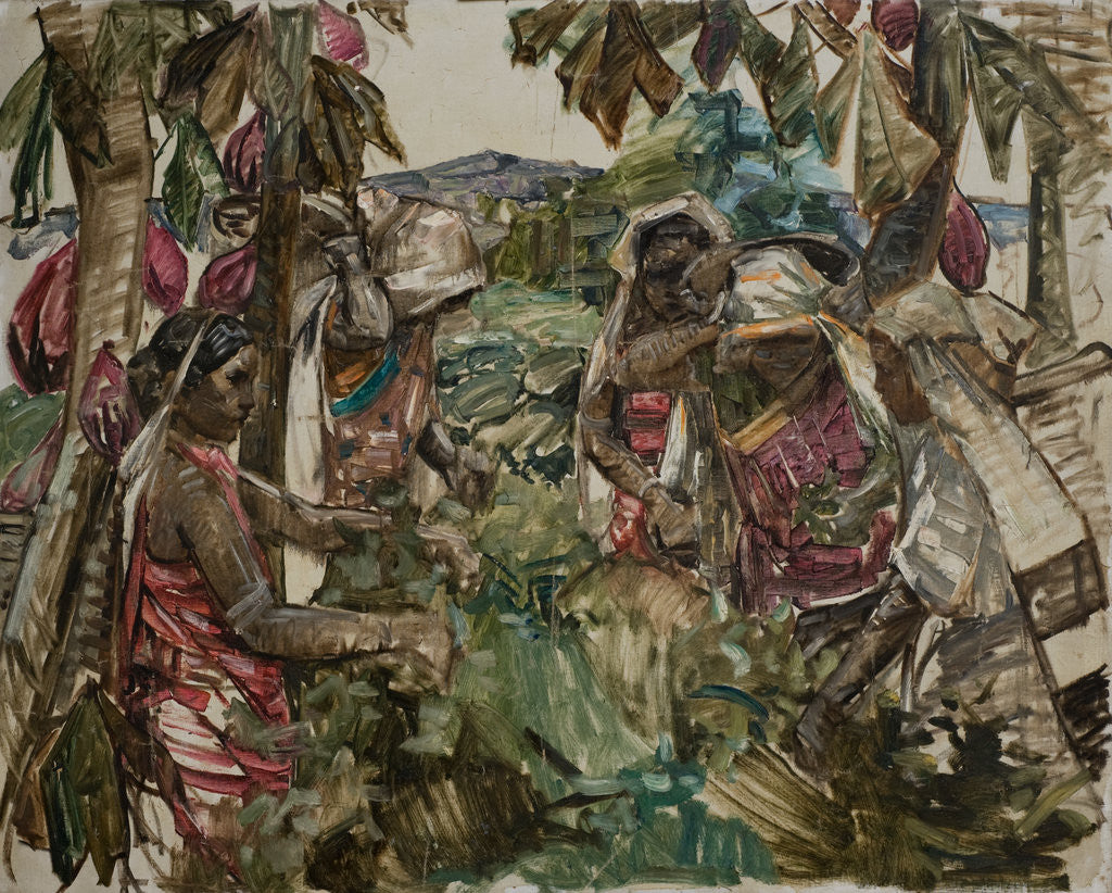 Detail of Ceylonese Tea Pickers, by Edward Atkinson Hornel