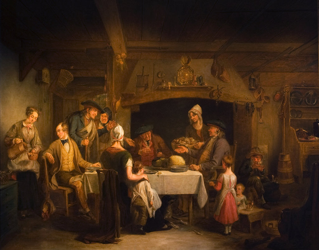 Detail of The Haggis Feast, c.1840 by Alexander Fraser