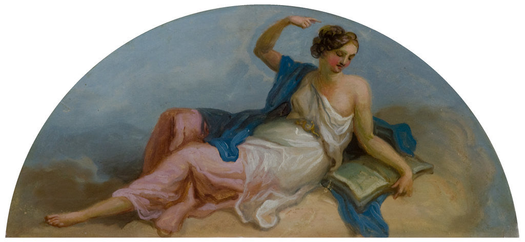 Detail of Female Figure with a Book Gesturing by unknown