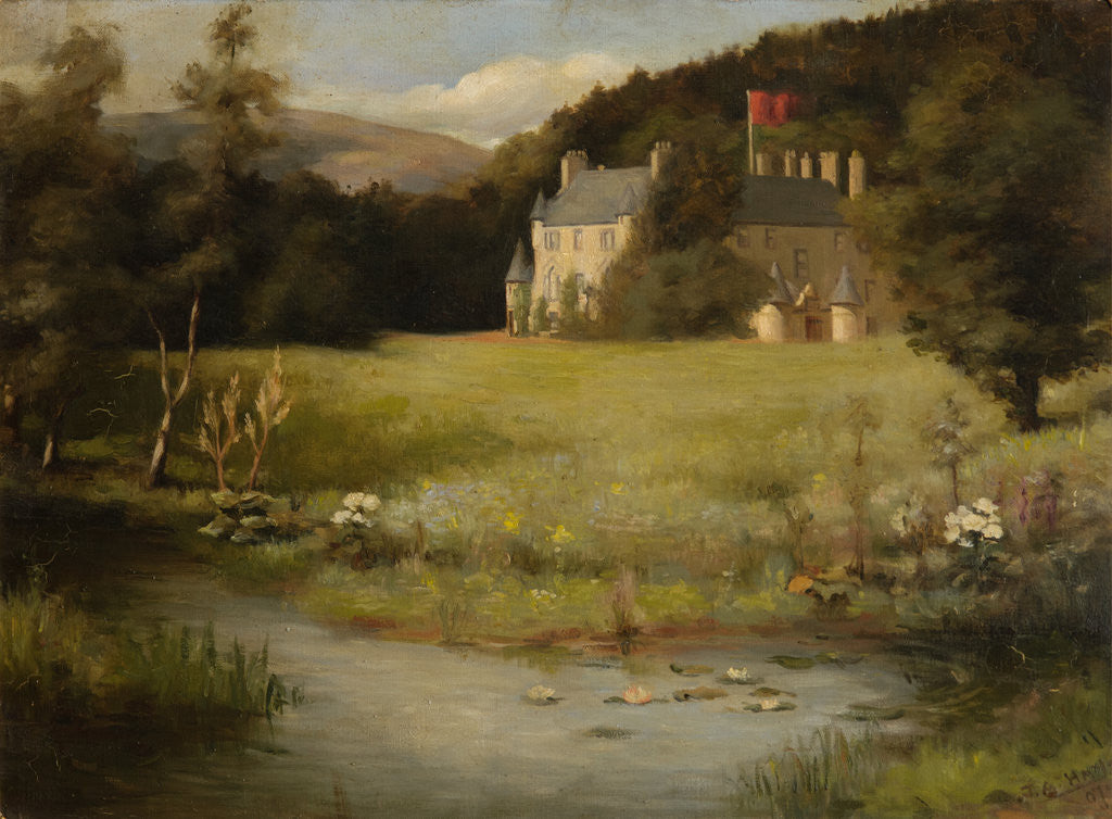 Detail of View of Leith Hall from the South East 1907 by J. E. Hay