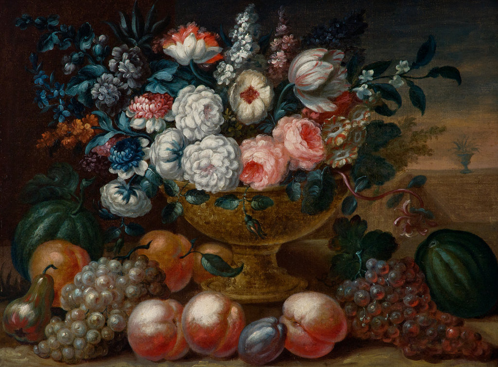 Detail of Still Life with Flowers in a Vase by Dutch School