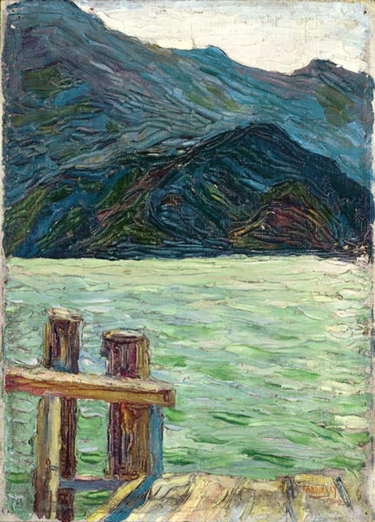 Detail of Kochelsee over the bay, 1902 by Wassily Kandinsky