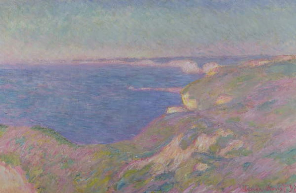 Detail of The Cliffs Near Dieppe, 1897 by Claude Monet