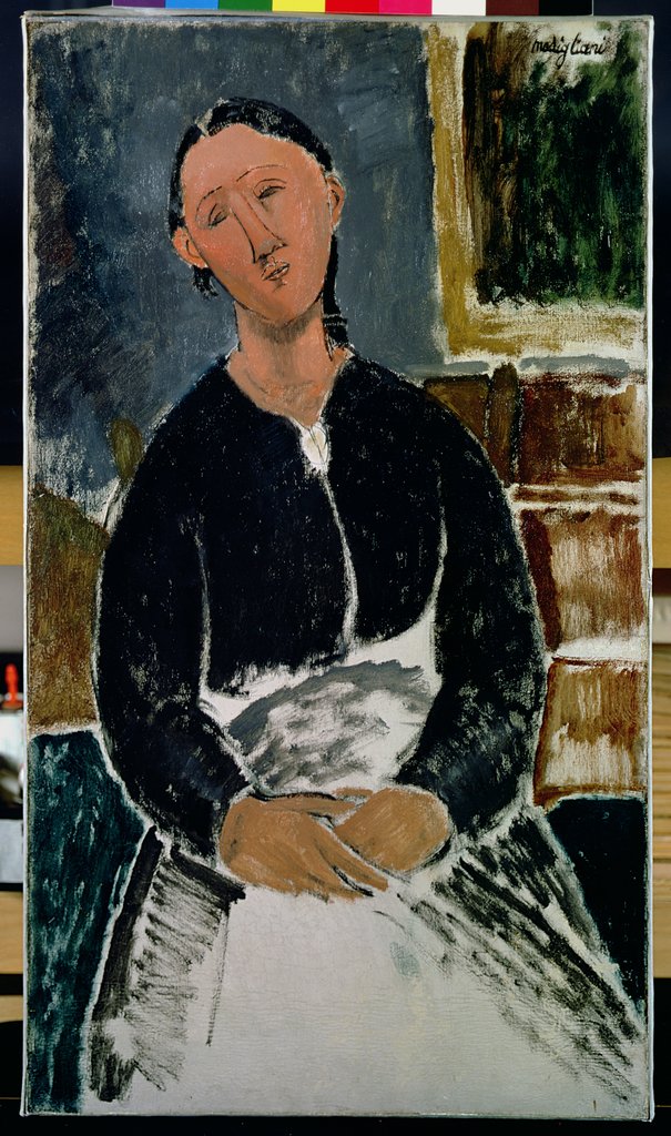 Detail of The Fantasist by Amedeo Modigliani