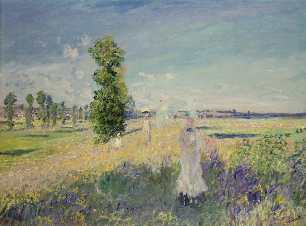 Detail of The Promenade, Argenteuil, c.1872-75 by Claude Monet