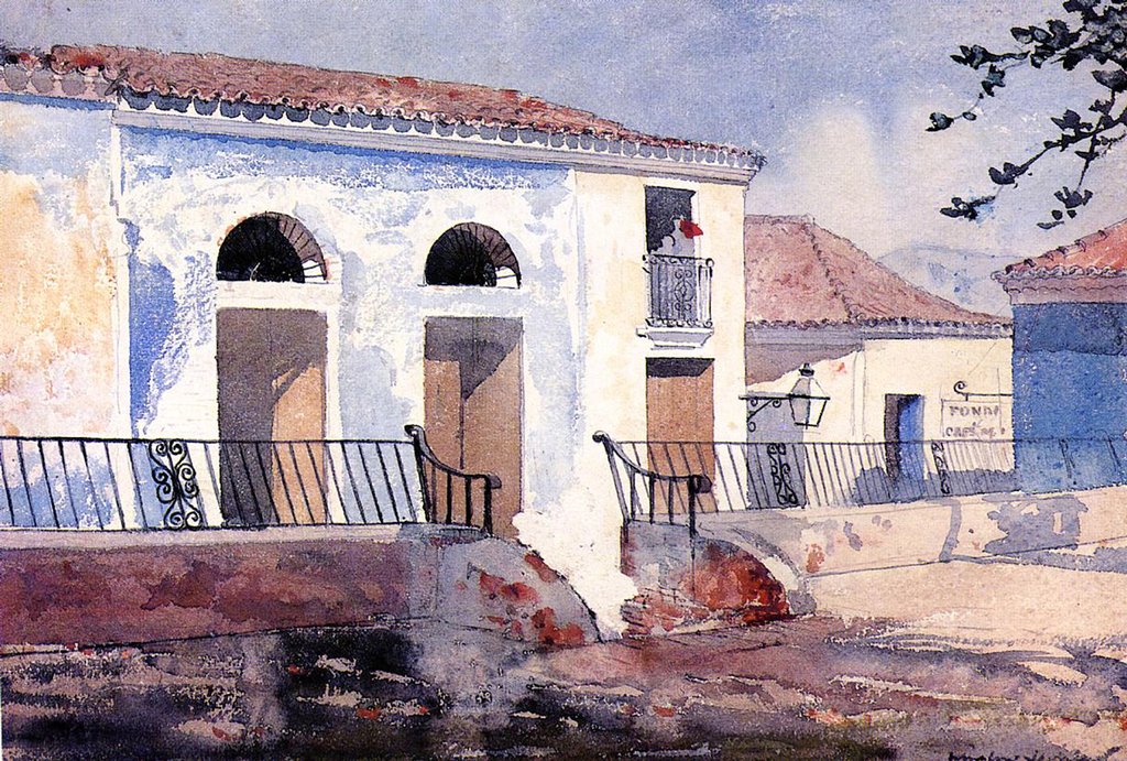Detail of House in Santiago, Cuba, c.1885 by Winslow Homer
