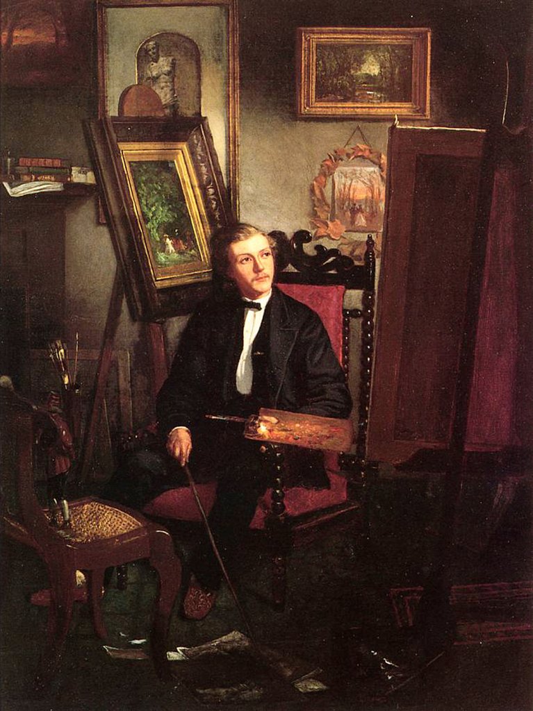 Detail of Self portrait, c.1870 by Thomas Hovenden