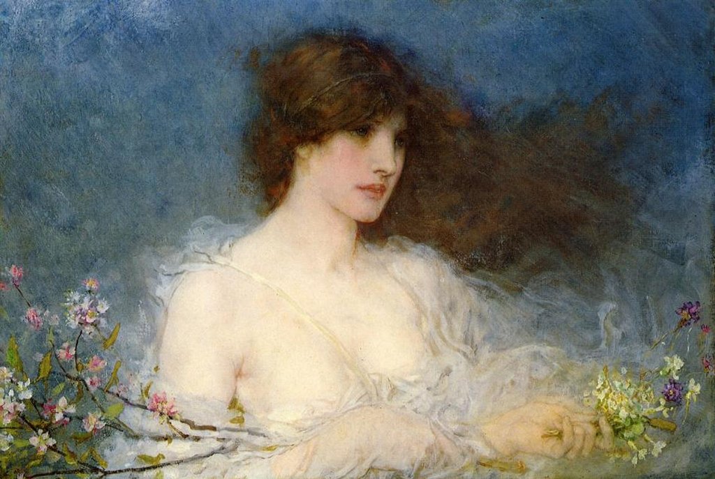 Detail of A Spring Idyll, 1901 by George Henry Boughton