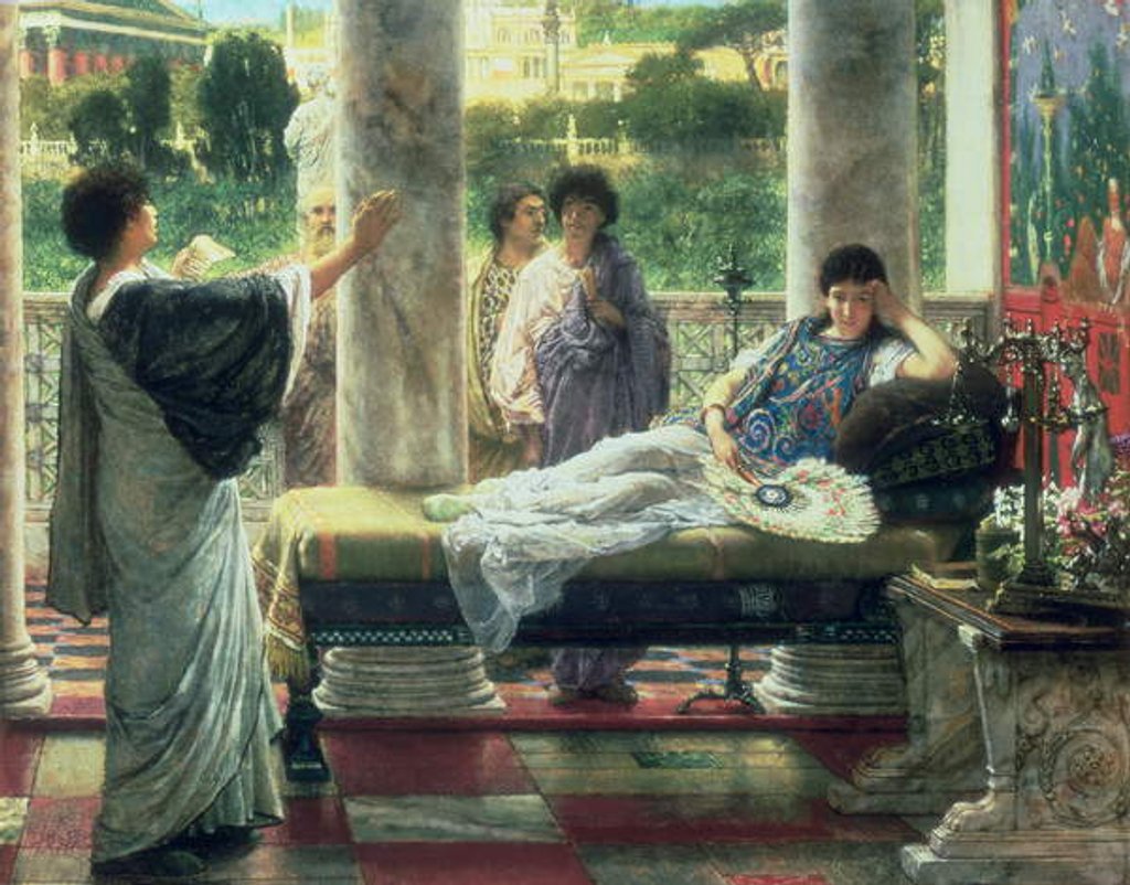 Detail of Catullus Reading his Poems at Lesbia's House, 1870 by Lawrence Alma-Tadema